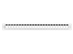 Patch Panel Pusty 24 Port 1U 19" Do Modułów Keystone Szary Lanberg