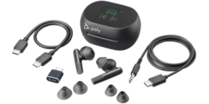 Poly Voyager Free 60+ UC TEAMS USB-C z etui dotykowym w kolorze czarnym