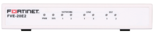 Fortinet - FVE-20E2 - *FortiVoice-20E2, 2 x 10/100 ports, 2 x FXO, 2 x FXS,  8GB storage, 20 Endpoints, and 4 VoIP trunks. Supports local survivable configuration.