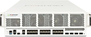 Fortinet - FG-6301F - *4 x 100/40GE QSFP28 slots, 24 x 25/10GE SFP+ slots, 2 x 1GE RJ45 management ports, 2x 10GE SFP+ HA ports, 1x 10GE SFP+ MGMT port, 2 x 1TB NVMe, and 3 x AC power supplies