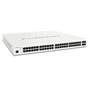 Fortinet - FS-248E-FPOE - *Layer 2/3 FortiGate switch controller compatible PoE+ switch with 48 x GE RJ45 ports, 4 x GE SFP, with automatic Max 740W POE output limit