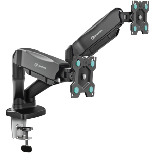 Uchwyt biurkowy na dwa monitory 13"-32" do 8 kg ONKRON G160, Czarny