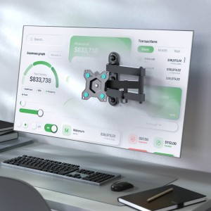 Uchwyt ścienny Full Motion dla TV 10" - 35" do 25 kg ONKRON R4, Czarny