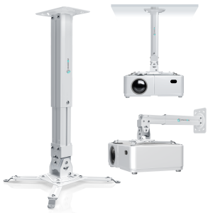 Uchwyt sufitowy do projektorów ONKRON K5A z regulacją do 10 kg, Biały