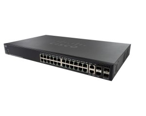 Cisco SG550X-24 switch 24x1GbE 2xCombo(RJ45-10GbE/SFP+) 2xSFP+ stack SG550X-24-K9-EU