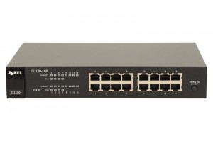 Zyxel ES1100-16P switch L2 16x10/100 8xPoE (802.3af) rackmount 19"