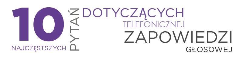 10 najczęstszych pytań dotyczących  telefonicznej zapowiedzi głosowej